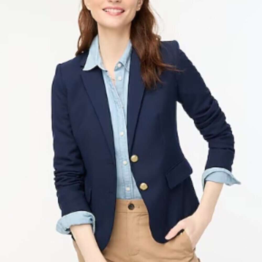 J. Crew Factory The Original Schoolboy Blazer in Navy Blue Size 2